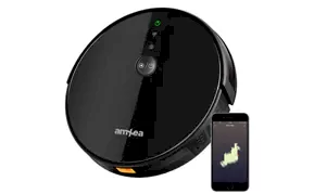 Robot de aspirare amXea E30 Alb, Wi-Fi app, smart memory, navigare giroscopica, curatare umeda si uscata